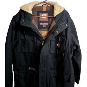 Canada Work Gear Sherpa Lined‎ Parka Jacket Men's XL Black NWT